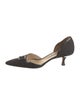 Manolo Blahnik Canvas D'Orsay Pumps