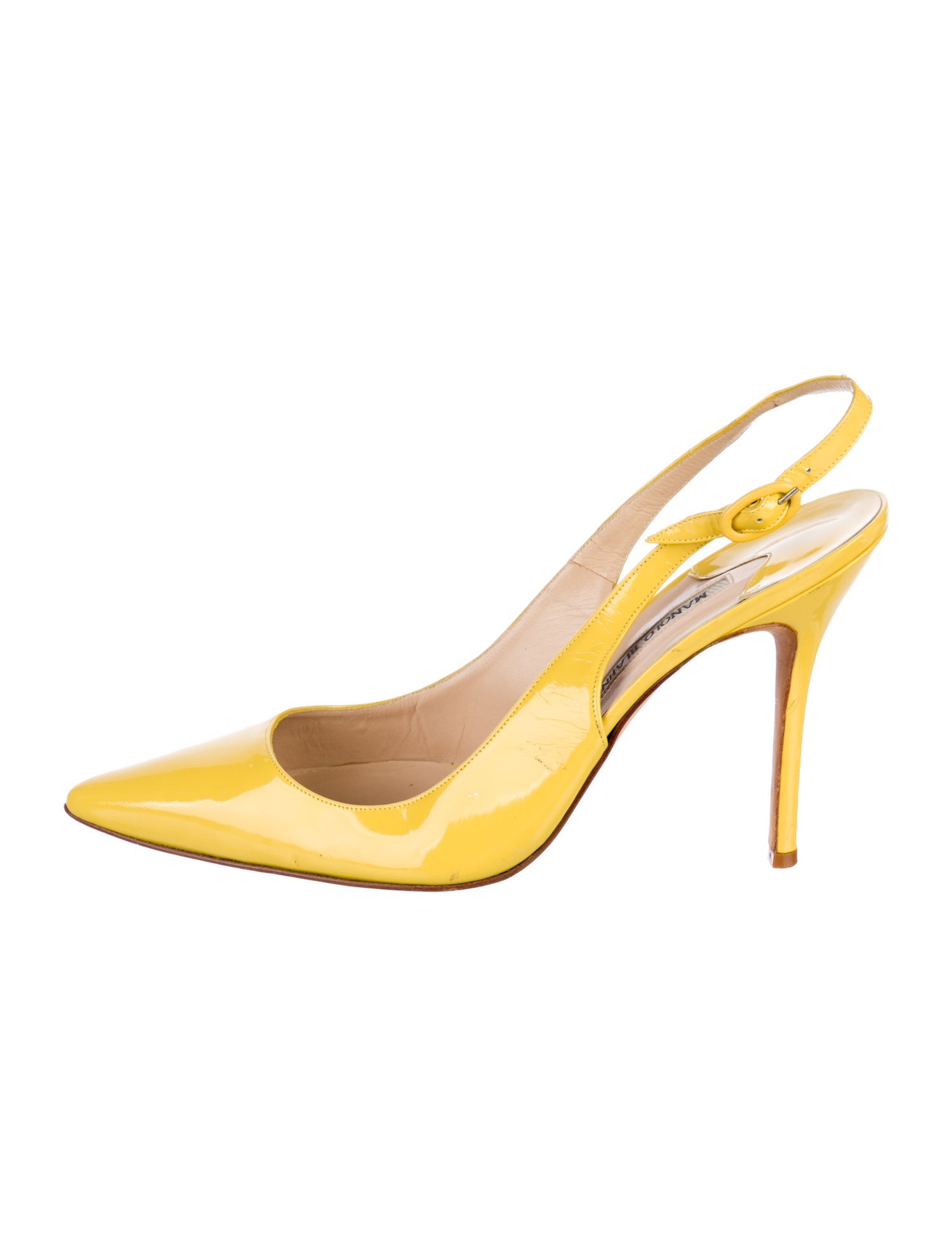 Manolo Blahnik Patent Leather Slingback Pumps