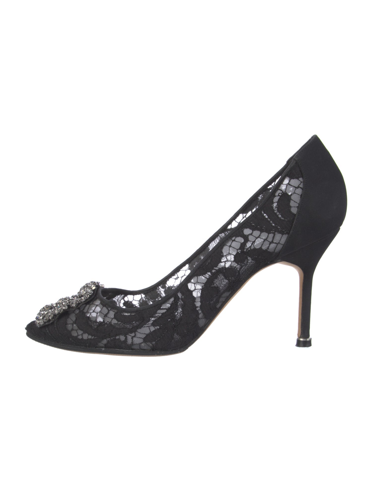Manolo Blahnik Hangisi Lace Pumps