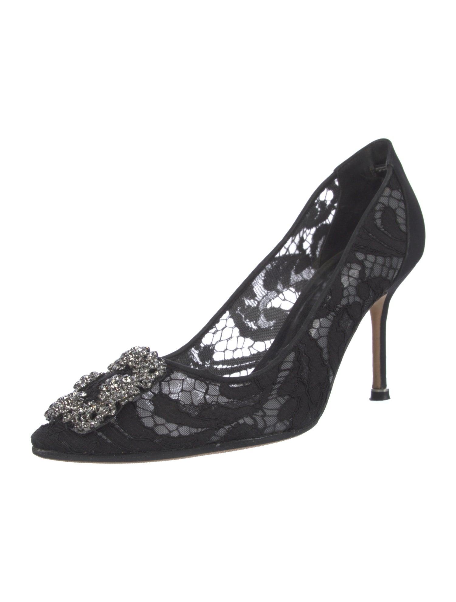 Manolo Blahnik Hangisi Lace Pumps