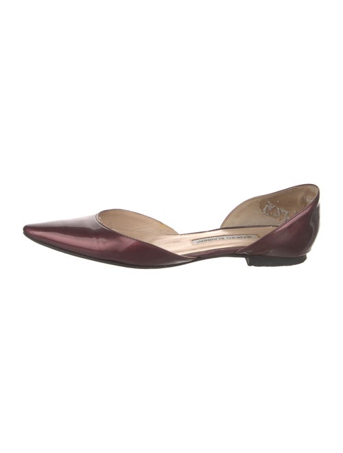 Manolo Blahnik Patent Leather D'Orsay Flats