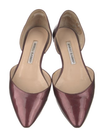 Manolo Blahnik Patent Leather D'Orsay Flats