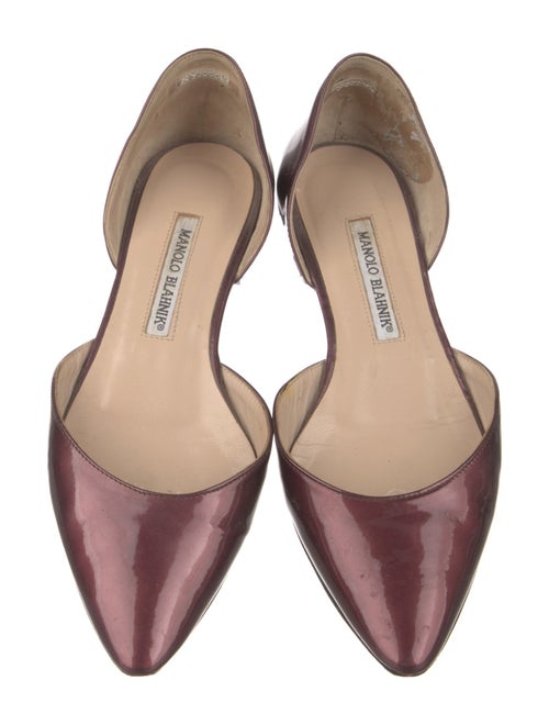 Manolo Blahnik Patent Leather D'Orsay Flats
