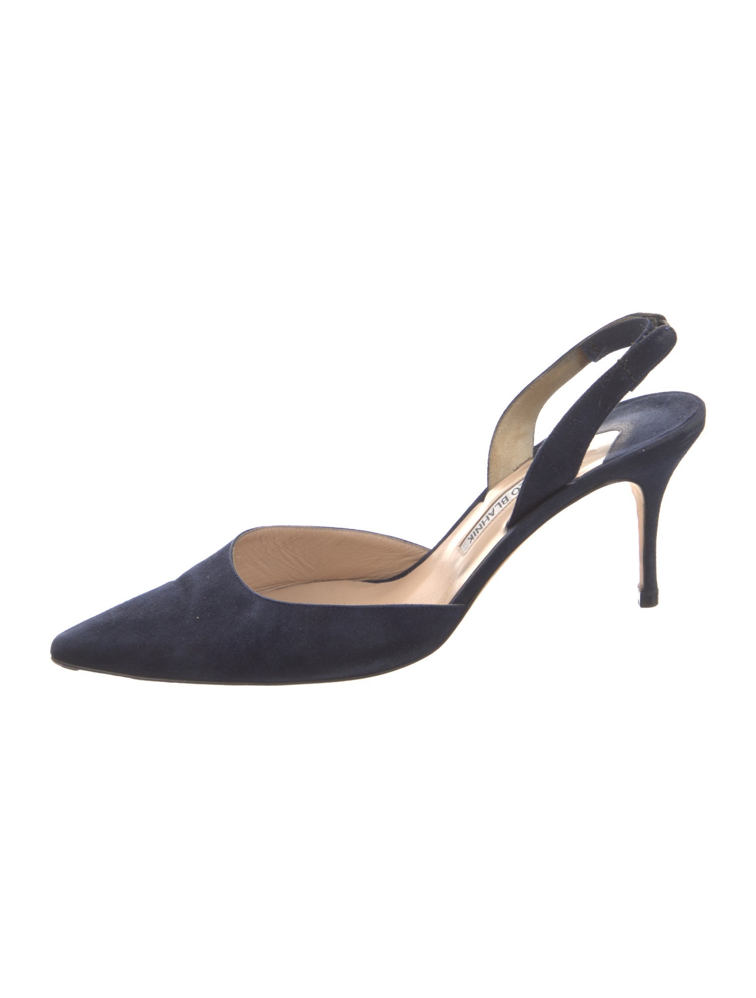 Manolo Blahnik Carolyne Suede Slingback Pumps