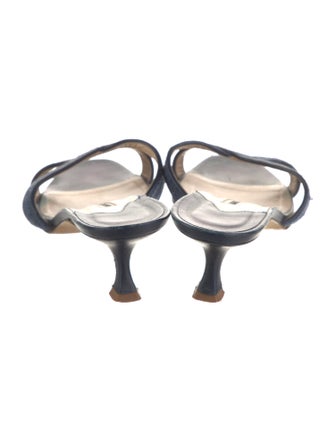 Manolo Blahnik Callamu Leather Slides