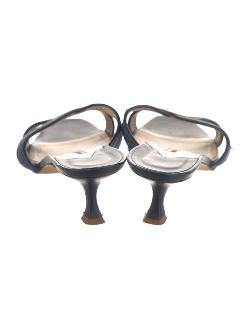 Manolo Blahnik Callamu Leather Slides