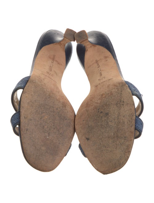 Manolo Blahnik Callamu Leather Slides