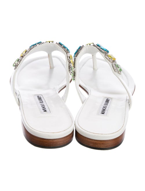 Manolo Blahnik Leather Slides