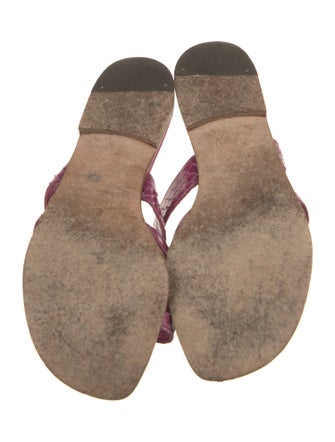 Manolo Blahnik Snakeskin Slides