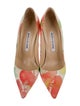 Manolo Blahnik Canvas Floral Print Pumps