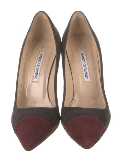 Manolo Blahnik BB Bipunta 105 Suede Pumps