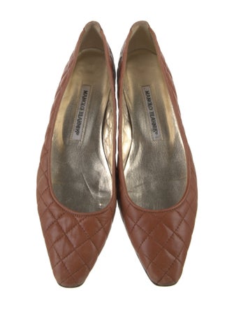 Manolo Blahnik Giungla Leather Flats