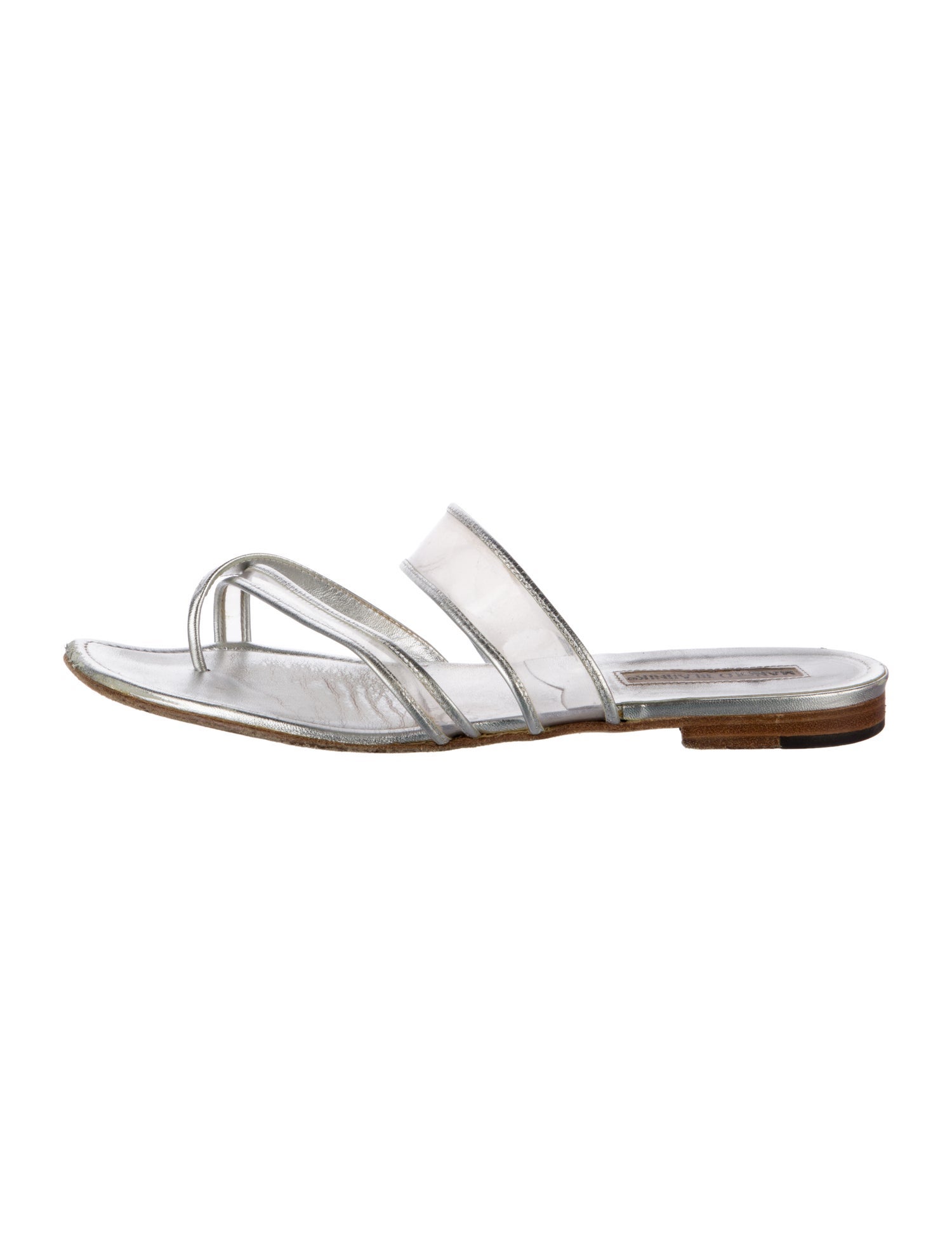 Manolo Blahnik Susa Leather Slides