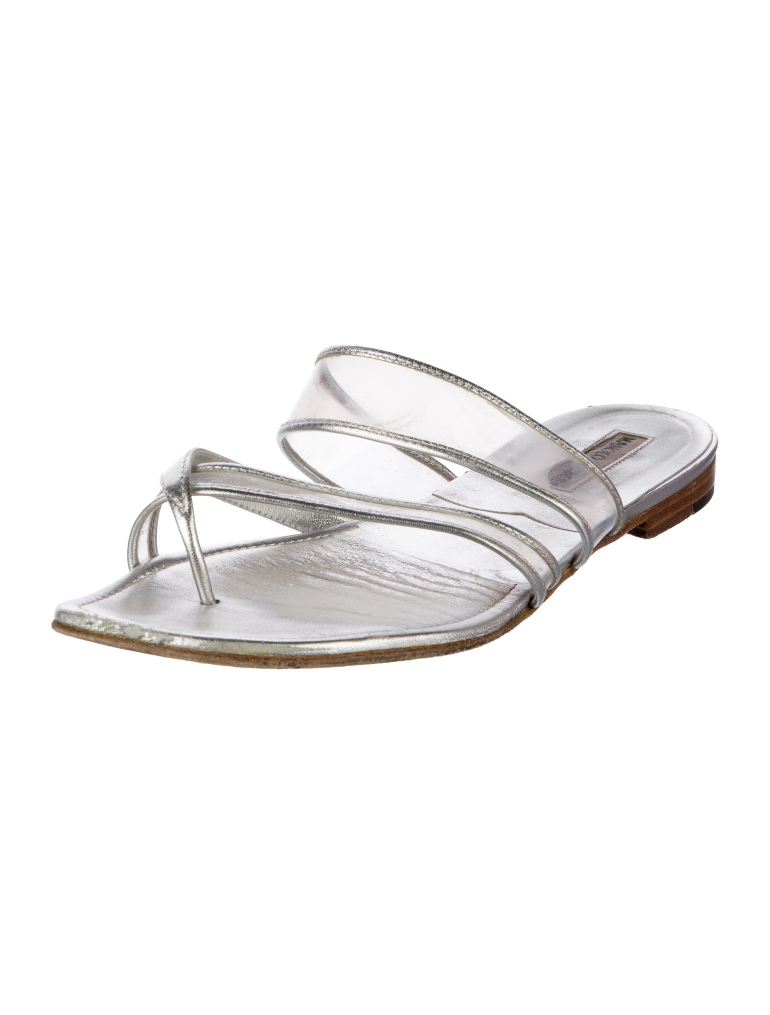 Manolo Blahnik Susa Leather Slides
