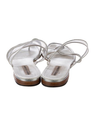 Manolo Blahnik Susa Leather Slides