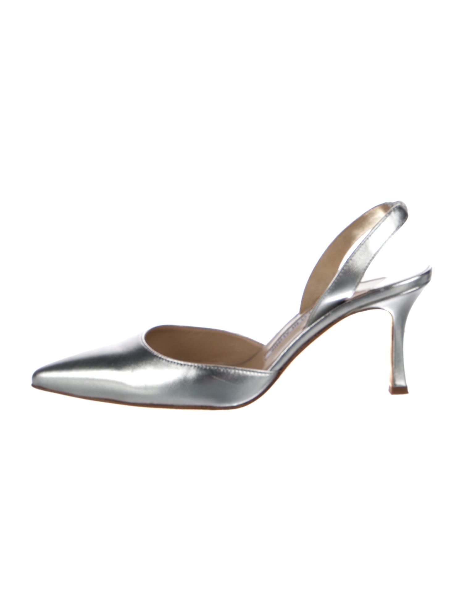 Manolo Blahnik Leather Slingback Pumps