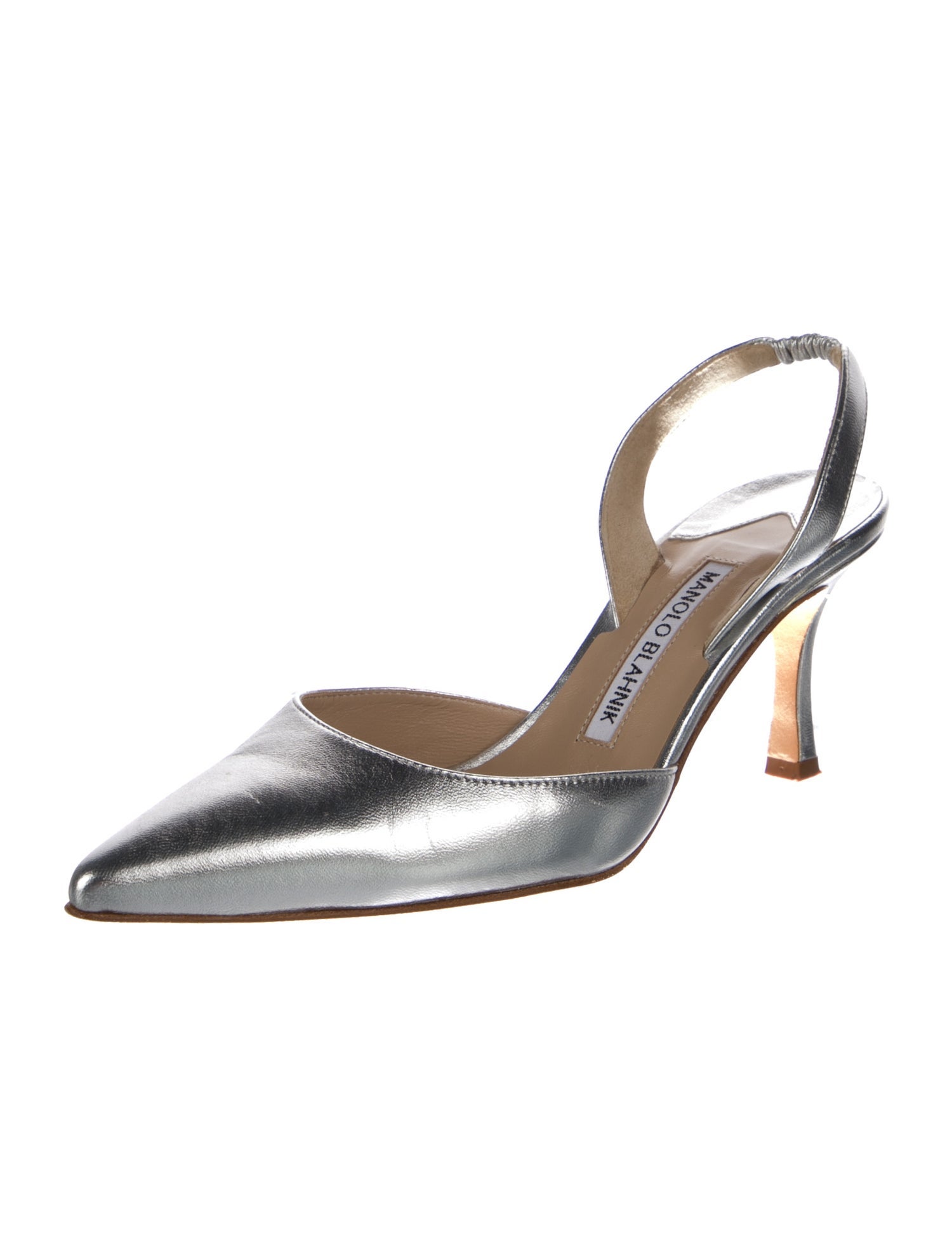 Manolo Blahnik Leather Slingback Pumps