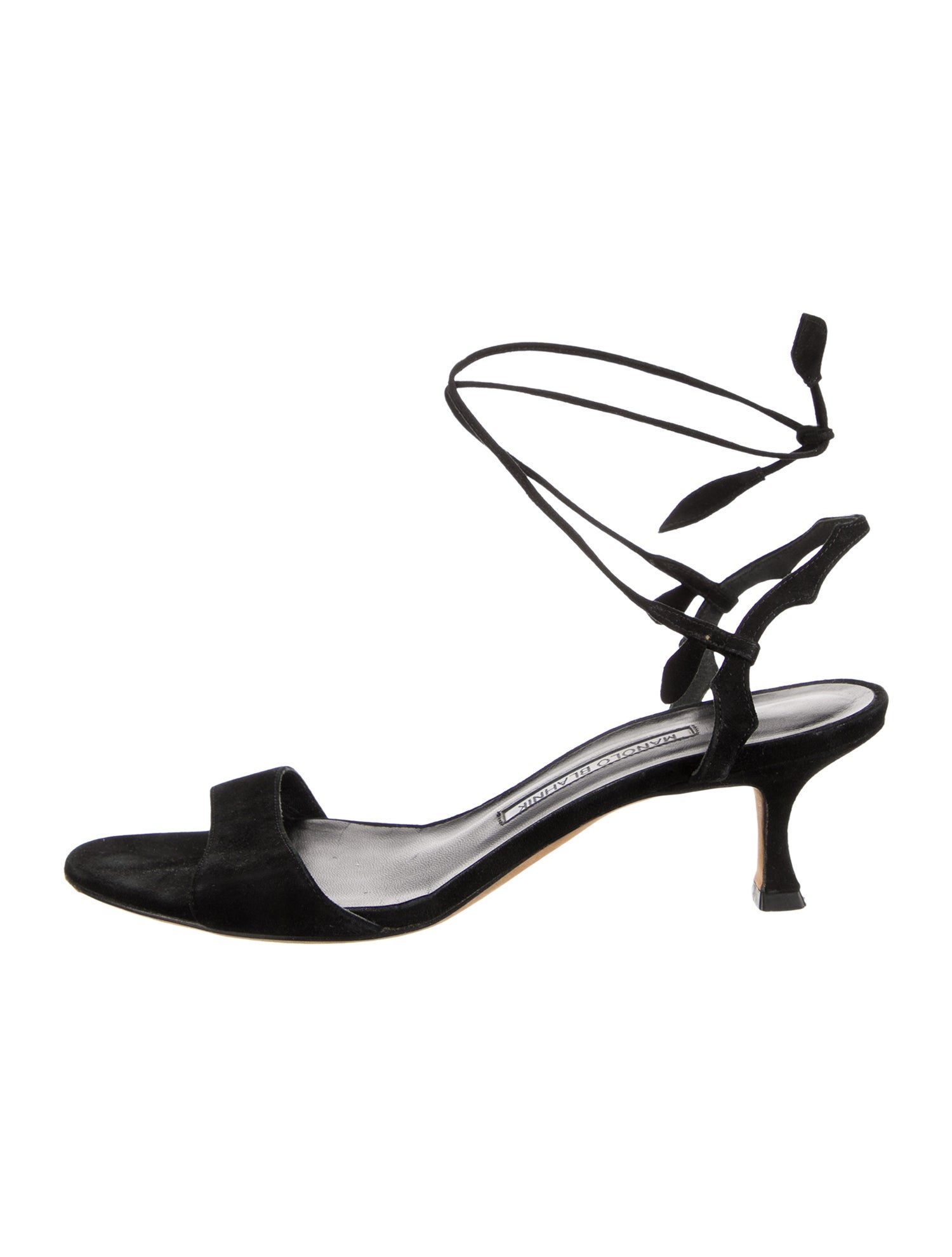 Manolo Blahnik Suede Slingback Sandals