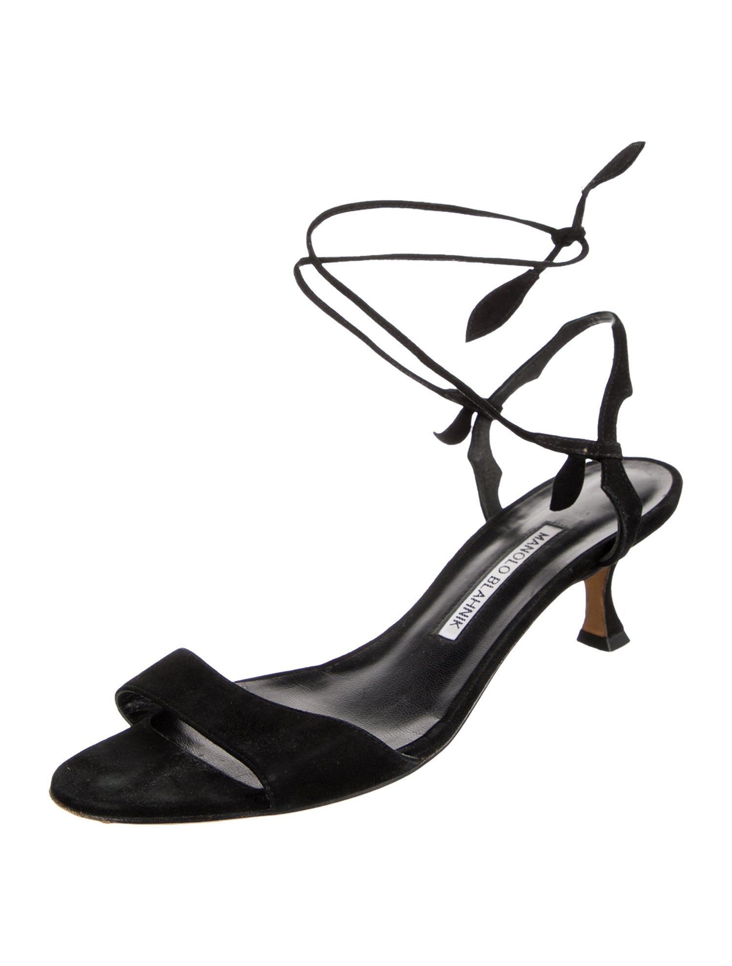 Manolo Blahnik Suede Slingback Sandals