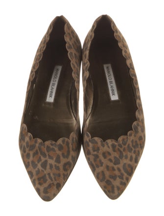 Manolo Blahnik Srilasfla Suede Ballet Flats