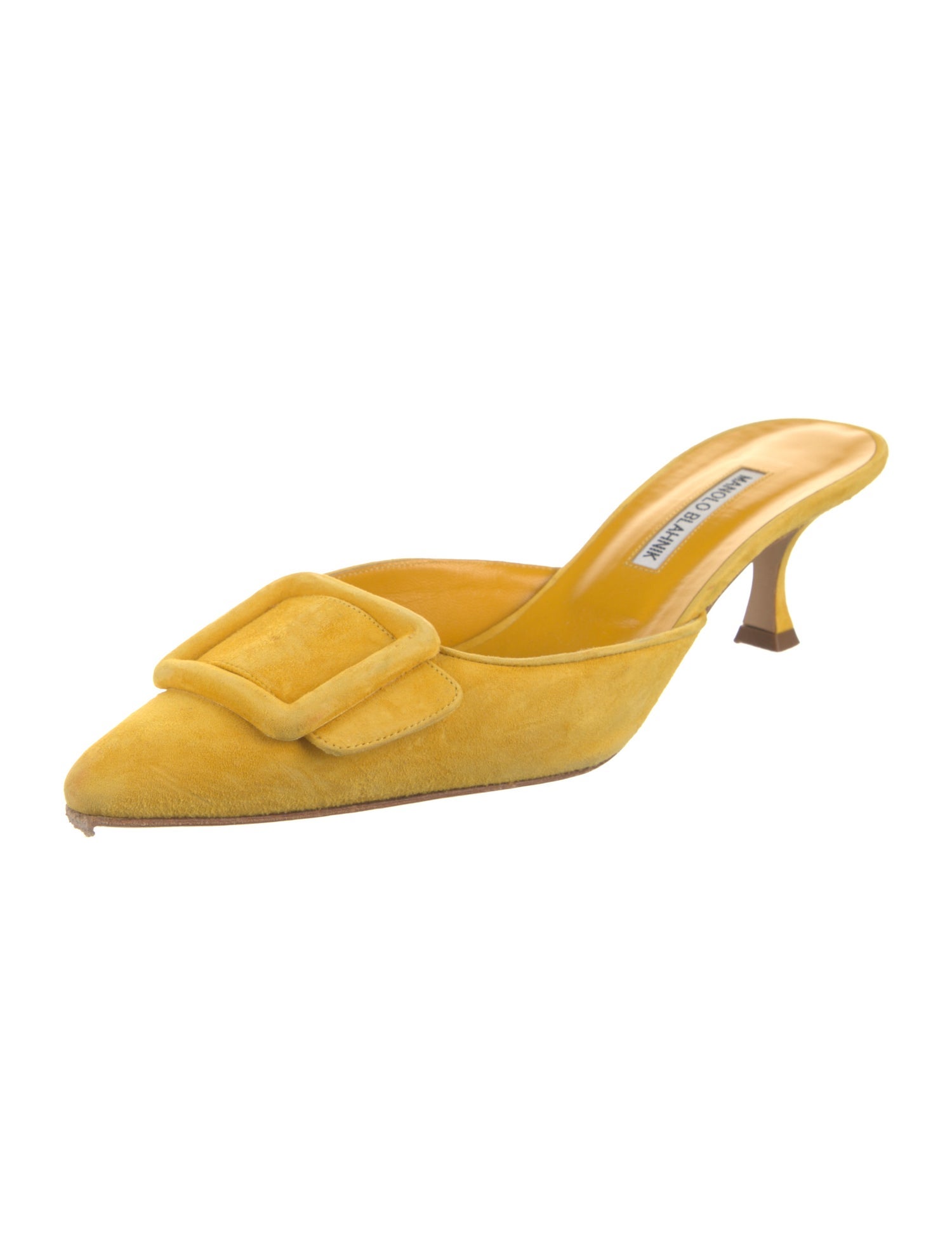 Manolo Blahnik Maysale Suede Mules