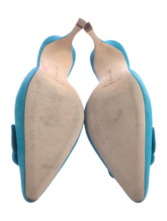 Manolo Blahnik Maysale Suede Mules