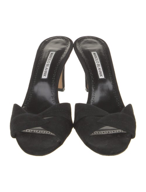 Manolo Blahnik Suede Slides