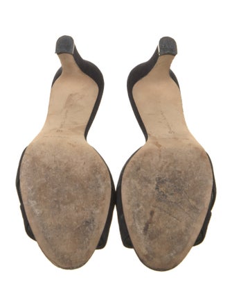 Manolo Blahnik Suede Slides