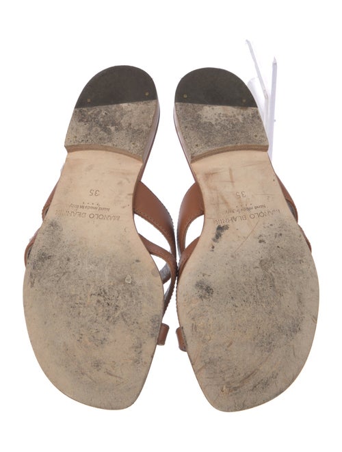 Manolo Blahnik Susa Leather Slides