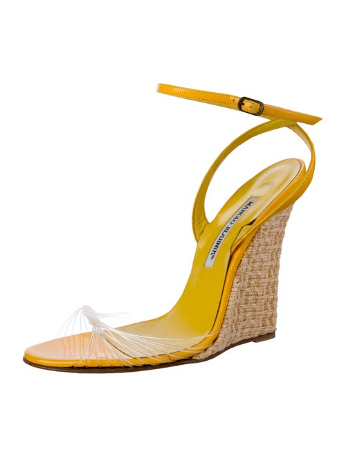 Manolo Blahnik Patent Leather Espadrilles