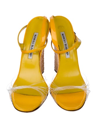 Manolo Blahnik Patent Leather Espadrilles