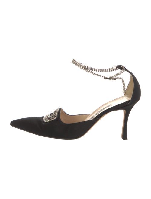 Manolo Blahnik Crystal Embellishments Pumps