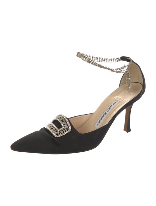 Manolo Blahnik Crystal Embellishments Pumps