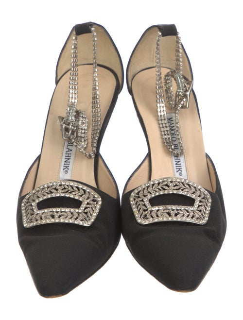 Manolo Blahnik Crystal Embellishments Pumps