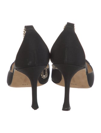 Manolo Blahnik Crystal Embellishments Pumps