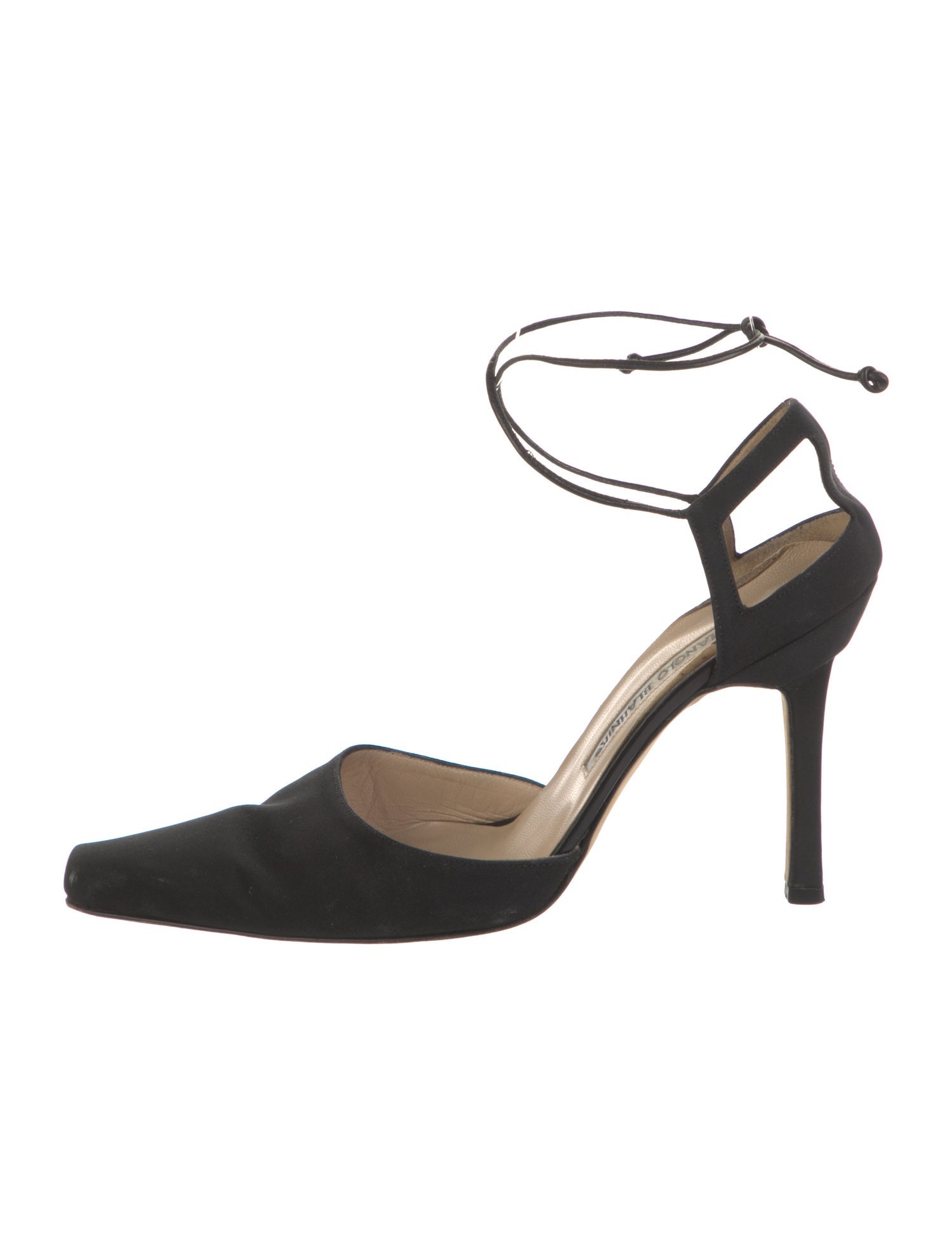 Manolo Blahnik Suede D'Orsay Pumps