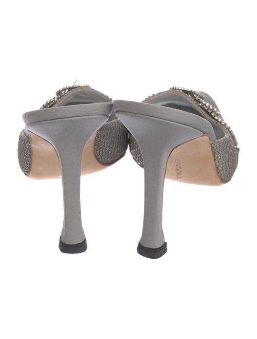 Manolo Blahnik Crystal Embellished Mules