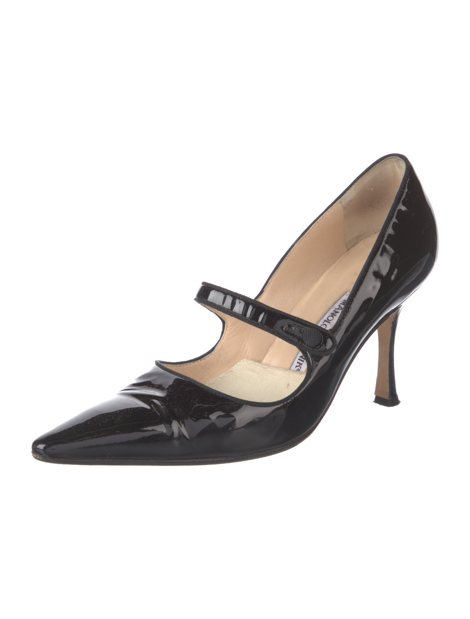 Manolo Blahnik Campari Patent Leather Pumps