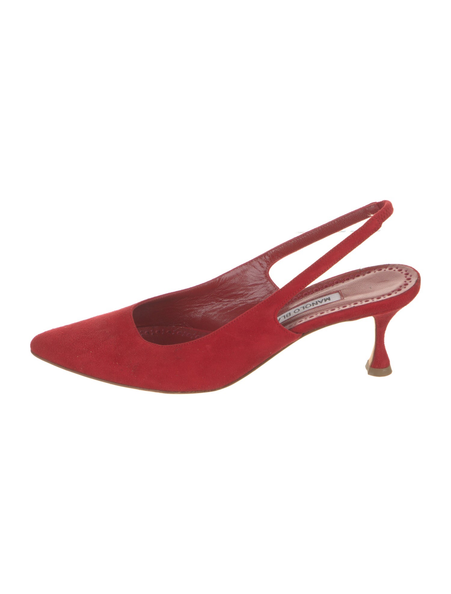 Manolo Blahnik Carolyne Suede Slingback Pumps