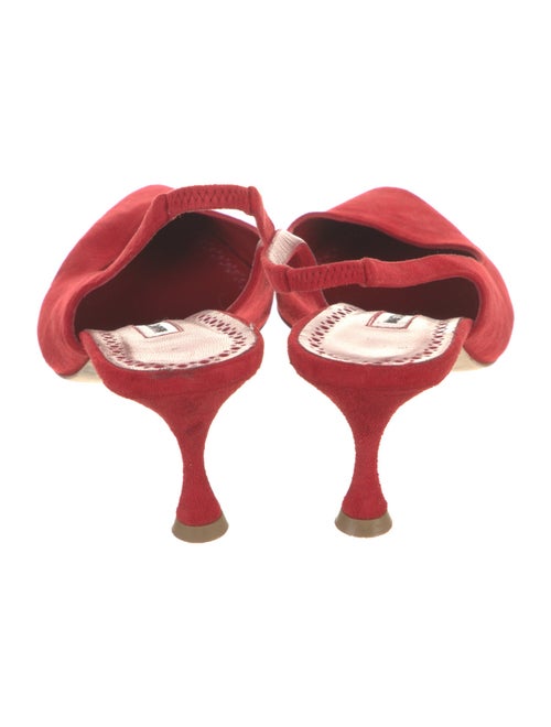 Manolo Blahnik Carolyne Suede Slingback Pumps