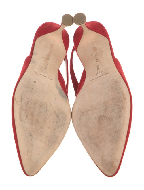 Manolo Blahnik Carolyne Suede Slingback Pumps
