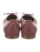 Manolo Blahnik Leather Bow Accents Ballet Flats