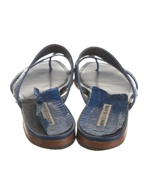 Manolo Blahnik Leather Slides
