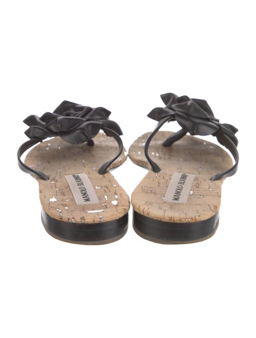 Manolo Blahnik Leather Slides