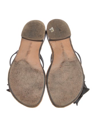 Manolo Blahnik Leather Slides