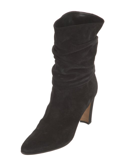 Manolo Blahnik Suede Slouch Boots
