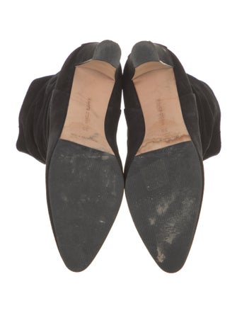 Manolo Blahnik Suede Slouch Boots