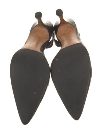 Manolo Blahnik Leather Slingback Pumps