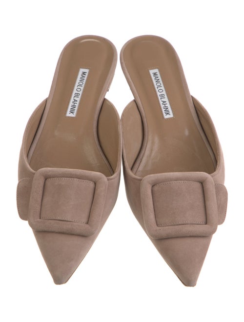 Manolo Blahnik Suede Mules