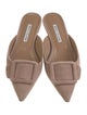 Manolo Blahnik Suede Mules